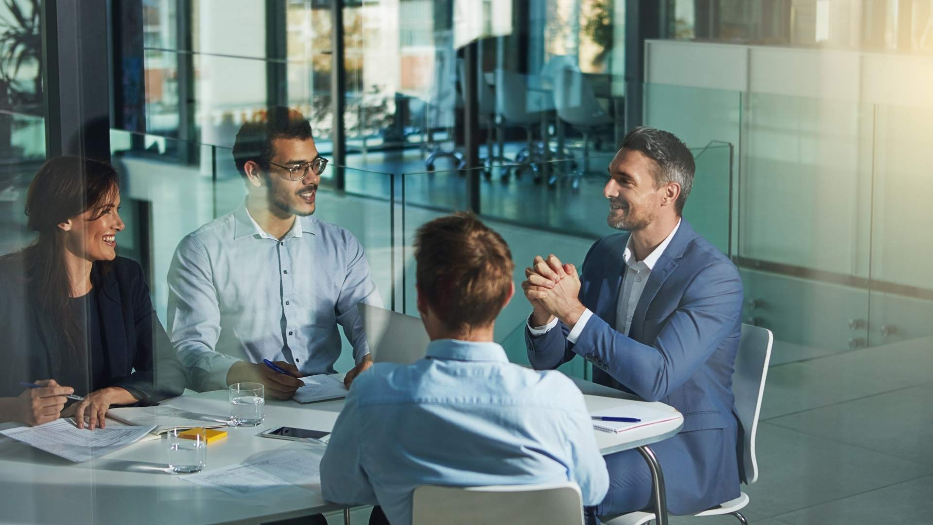 Business support people in office